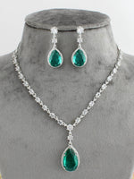 Sofia Pendant Necklace Set-Sea Green