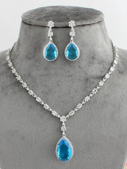 Sofia Pendant Necklace Set-Turquoise