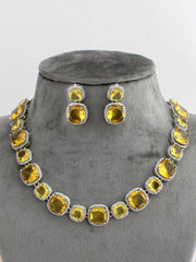 Richa Necklace Set-Yellow