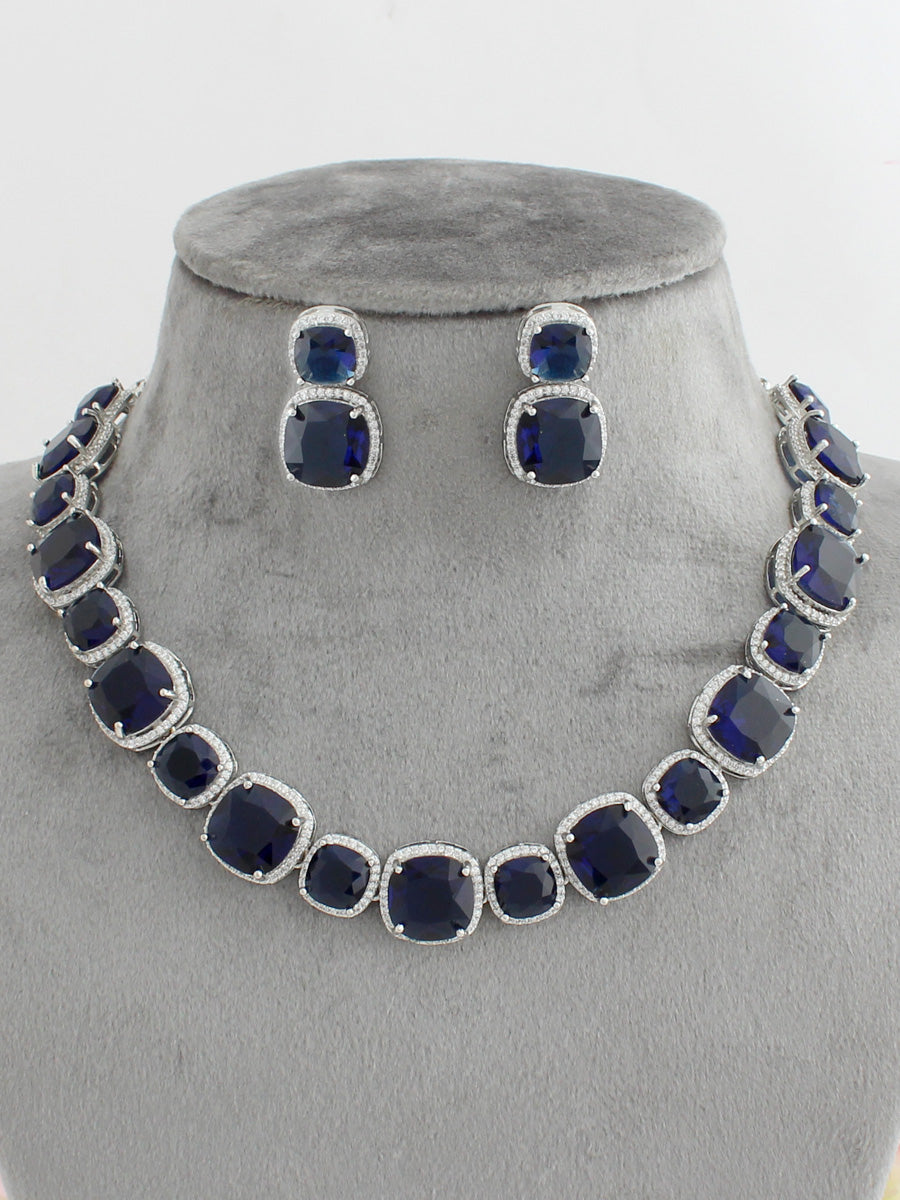 Richa Necklace Set-Blue