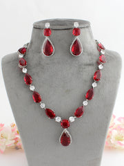 Ayesha Necklace Set-Ruby Pink