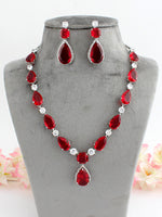 Ayesha Necklace Set-Maroon