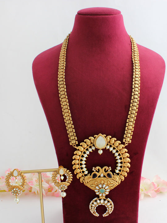 Aradhya Long Necklace Set-Multicolor