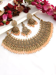 Laura Necklace Set-Peach