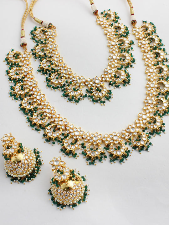 Mirisha Layered Necklace Set-Green