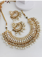 Mirika Bib Necklace Set-Ivory