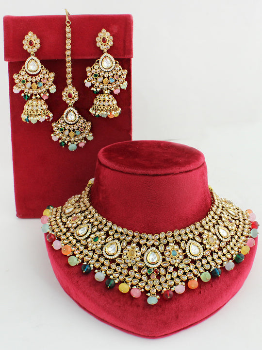 Rimsha Necklace Set-Multicolor