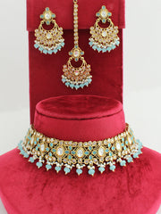 Pritika Necklace Set-Turquoise