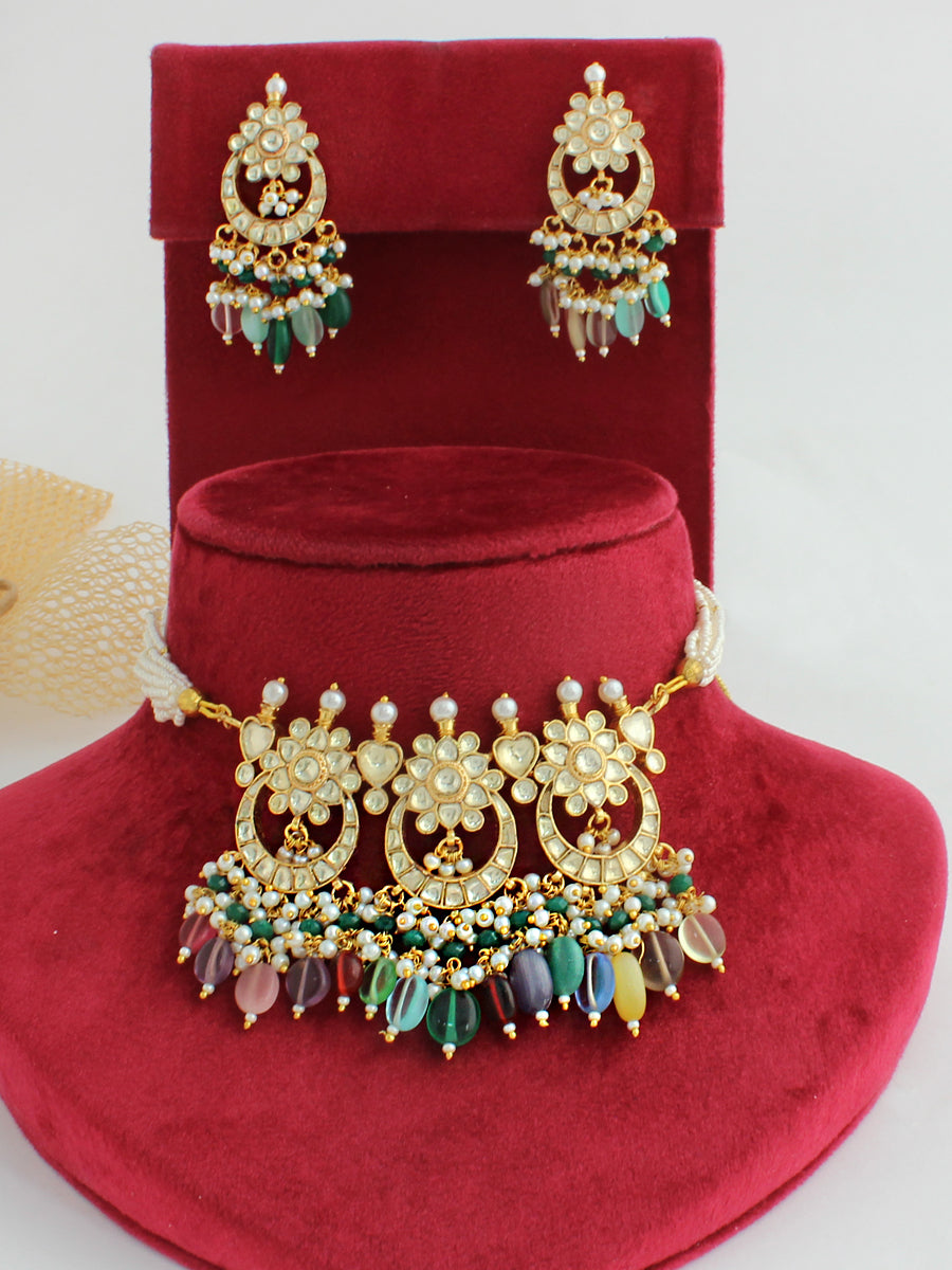 Naina Necklace Set-Multicolor