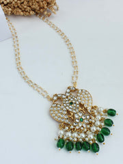Irshita Long Necklace-Green