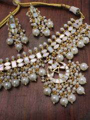 Aavya Choker Necklace Set-Ivory
