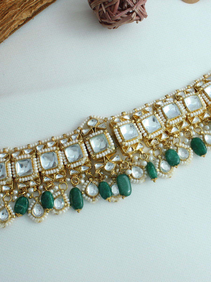 Anushka Choker Necklace-Green