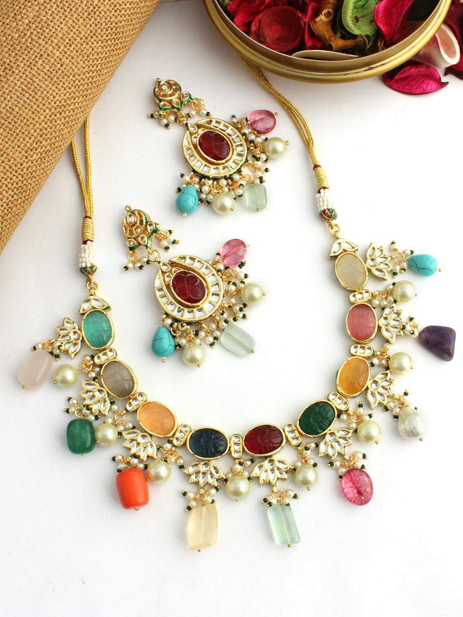 Archita Necklace Set-Multicolor