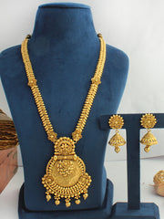 Prajna Long Necklace Set-Gold