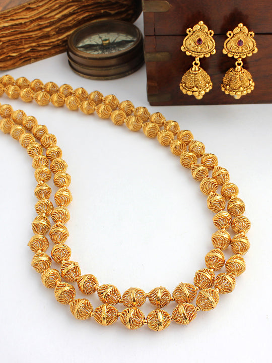 Divisha Layered Necklace Set-gold