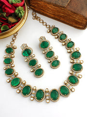 Marisha Necklace Set-Dark Green