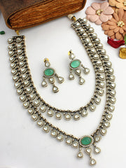 Irika Layered Necklace Set-Mint Green