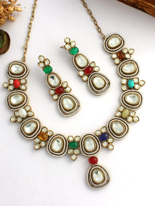 Shanvi Necklace Set-MultiColor