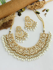 Virika Bib Necklace Set-White