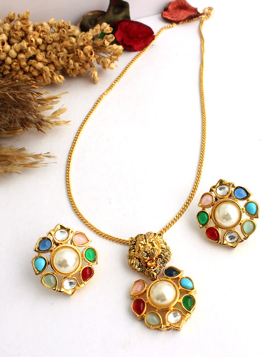 Vianshi Pendant Necklace Set-Multicolor