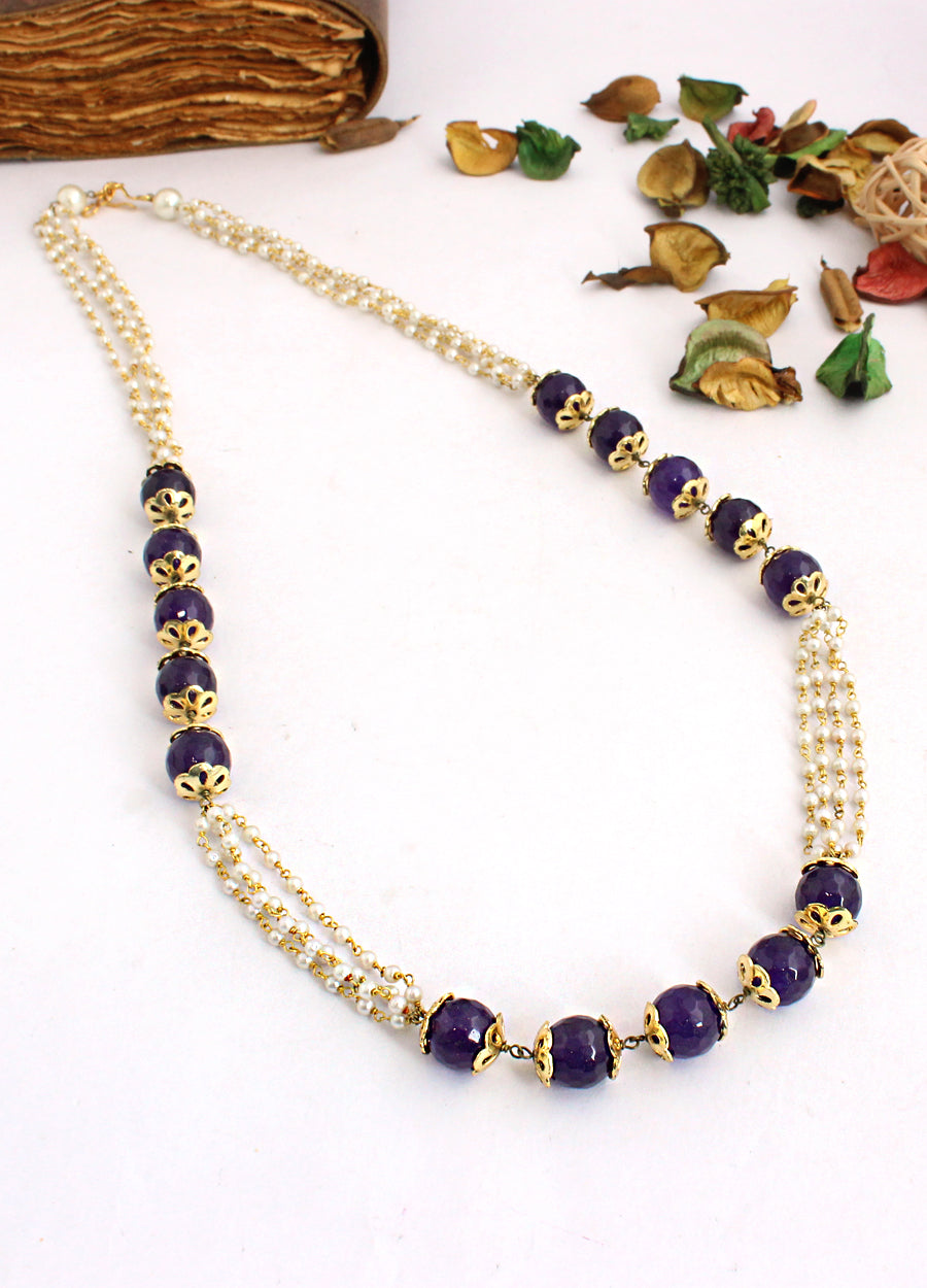 Pia Mala Necklace-Purple