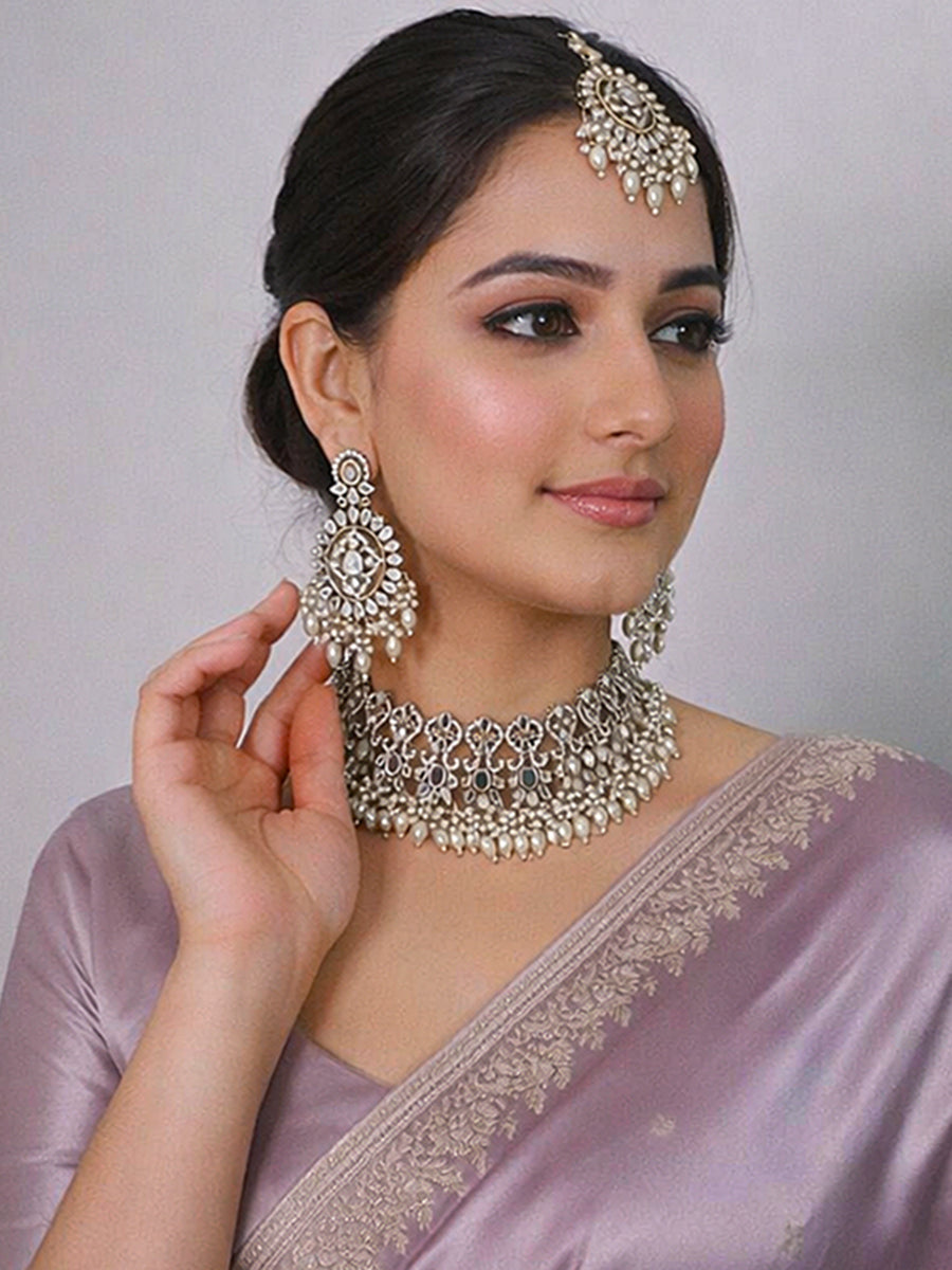Chetna Mirror Bib Necklace Set