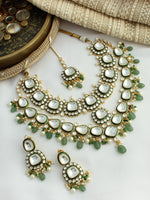 Firdous Necklace Set-Green