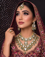 Firdous Necklace Set-Green