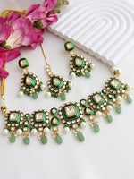 Shiza Choker Necklace Set-Green
