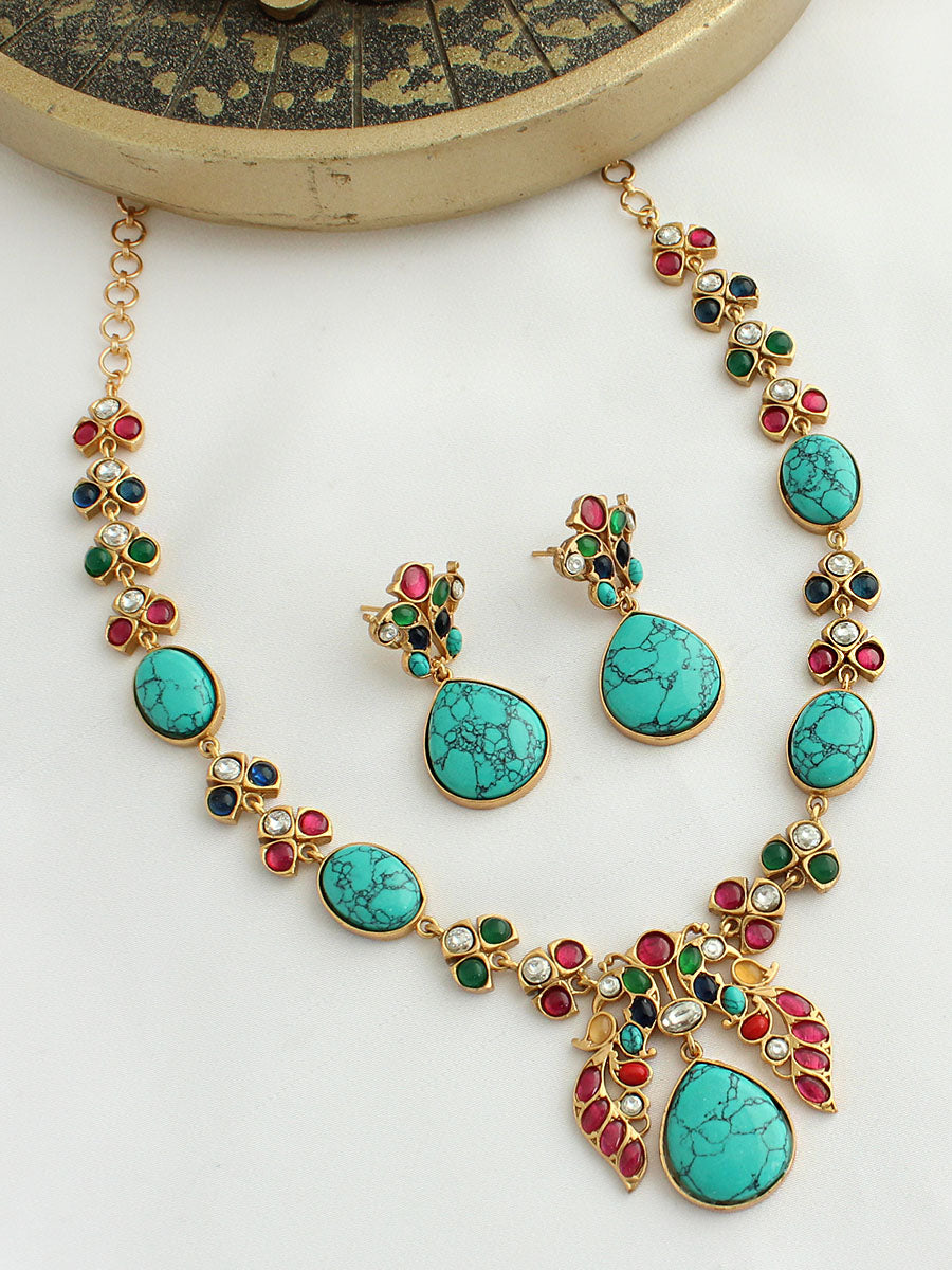 Sanvika Necklace Set -Multicolor