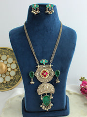 Dhwani Long Pendant Necklace Set