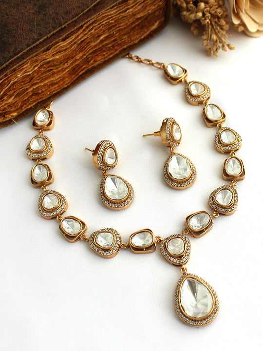 Vyomi Necklace Set-White
