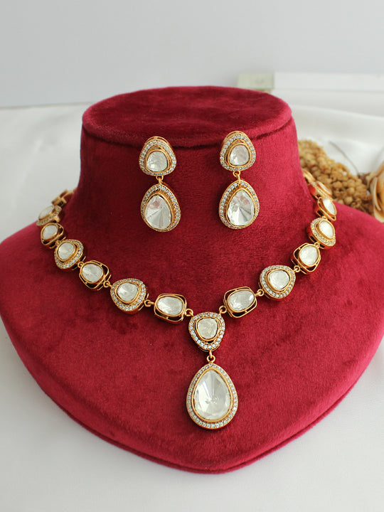 Vyomi Necklace Set-White