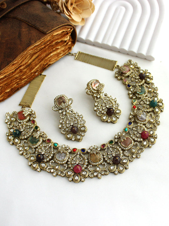 Nayab Necklace Set-Multicolor
