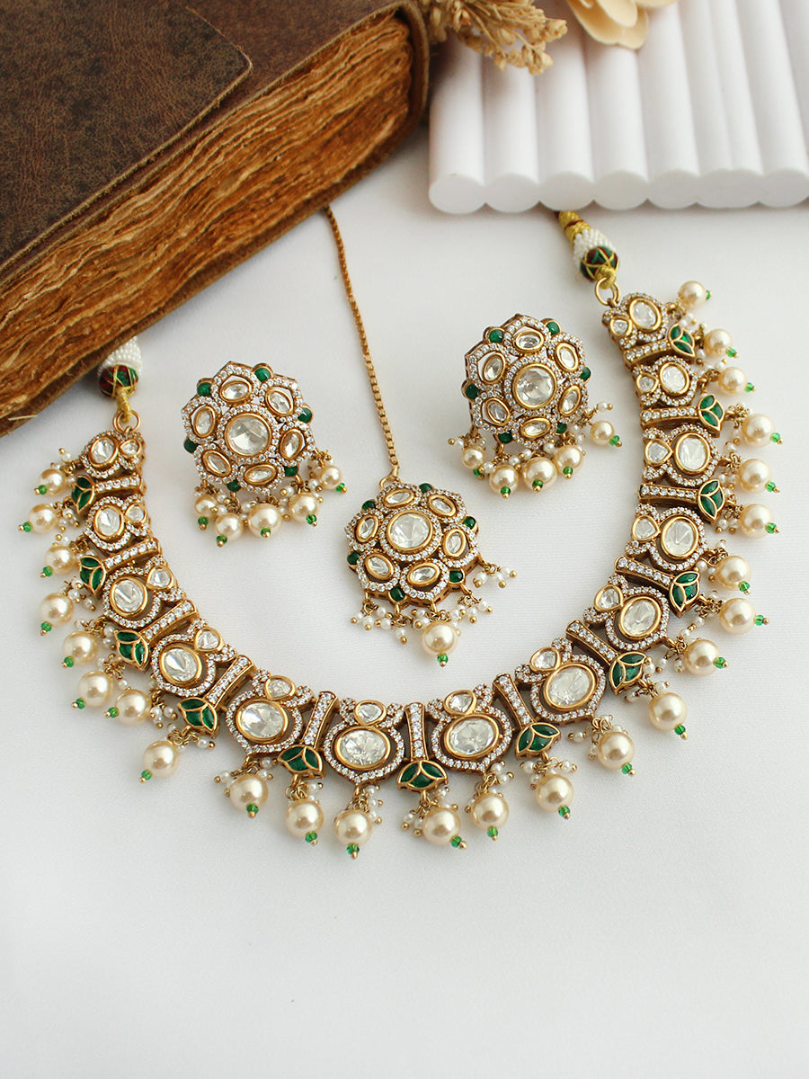 Zania Necklace Set -Green