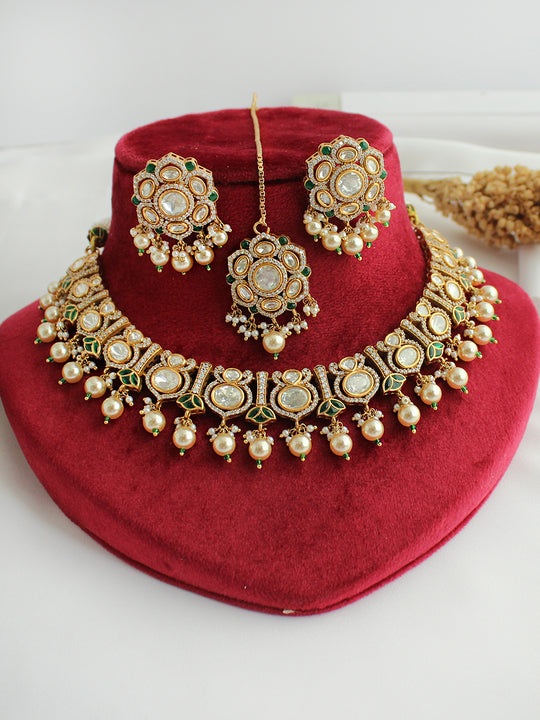 Zania Necklace Set -Green