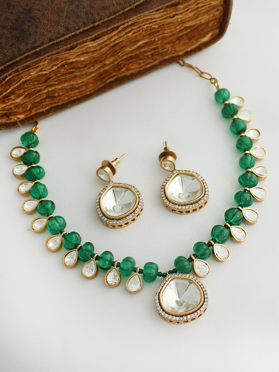 Sravya Necklace Set-Green