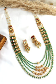 Ritanya Long Necklace Set-Mint Green