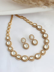 Ahanvi Necklace Set-White