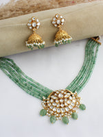 Yamika Choker Necklace Set-Mint Green