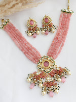 Reeva Necklace Set-Pink