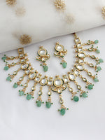 Vidhi Choker Necklace Set-Mint Green