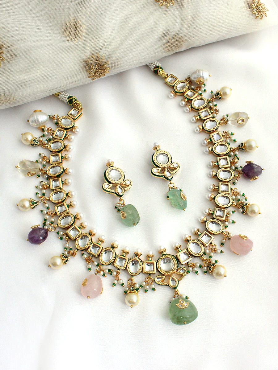 Utkarsha Necklace Set-Multicolor