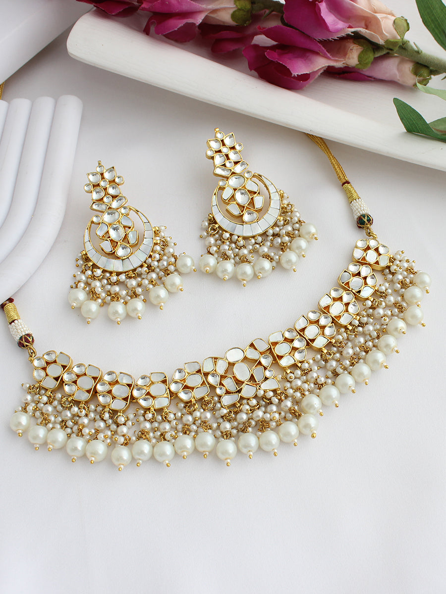 Satvika Necklace Set-Ivory