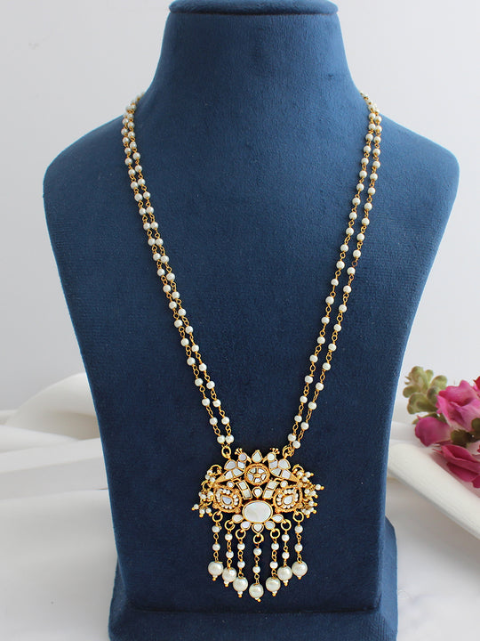 Ayanka Pendant Long Necklace-Ivory