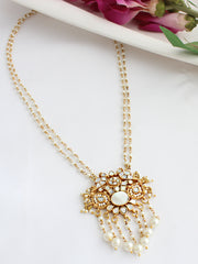 Ayanka Pendant Long Necklace-Ivory
