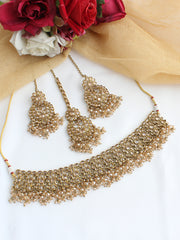 Arvika Choker Necklace Set-Gold