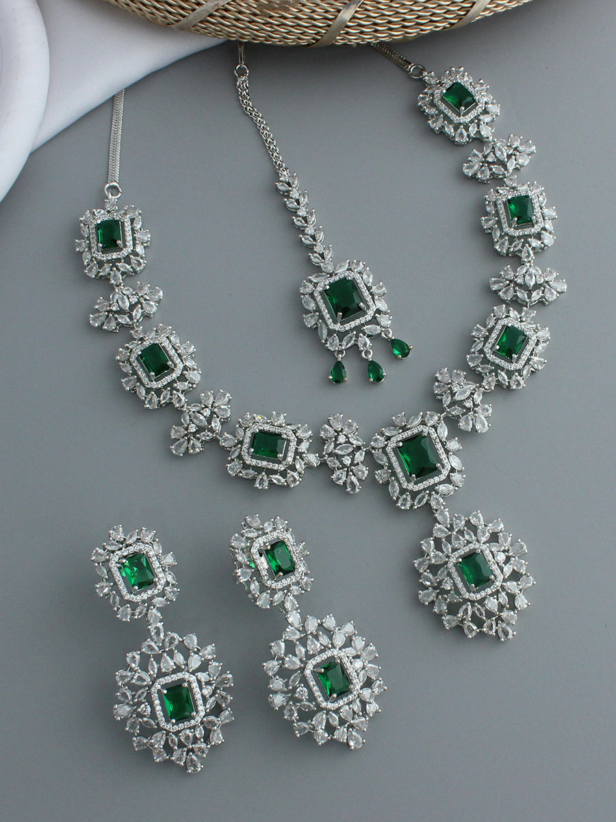 Ziana Necklace Set-Green