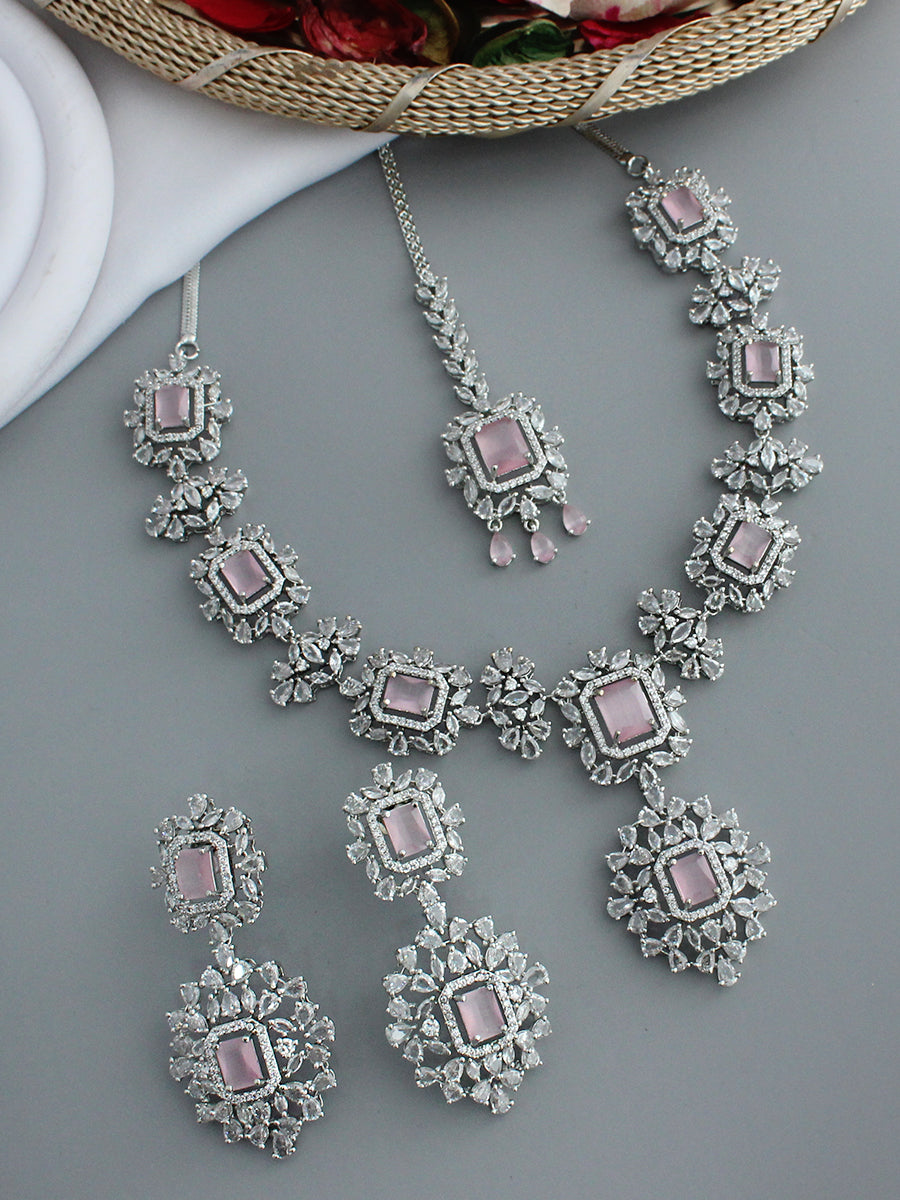Ziana Necklace Set-Pastel Pink