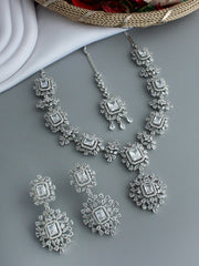 Ziana Necklace Set-Silver